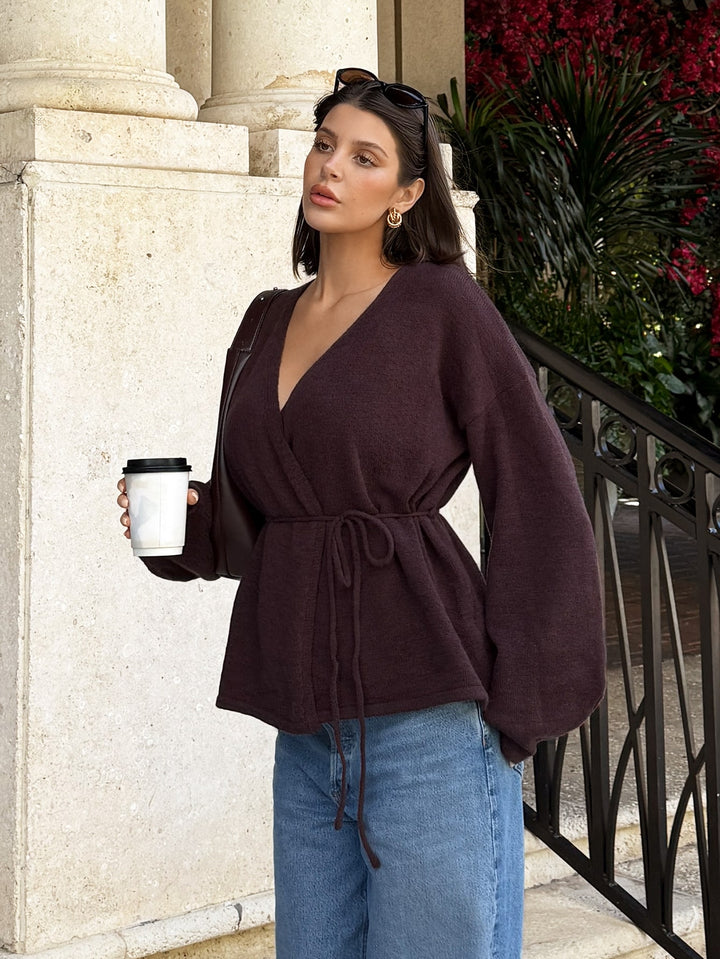 Cardigan SHEIN, maro