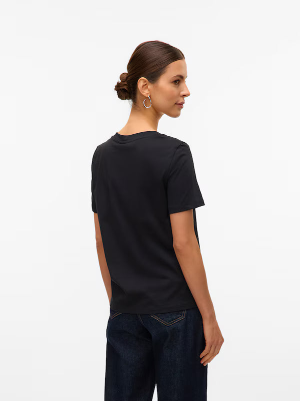 VERO MODA póló, fekete