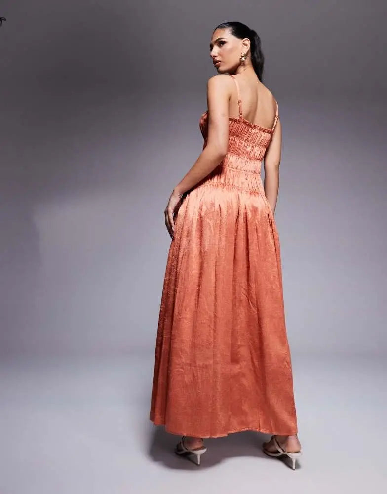Rochie maxi ASOS, portocaliu