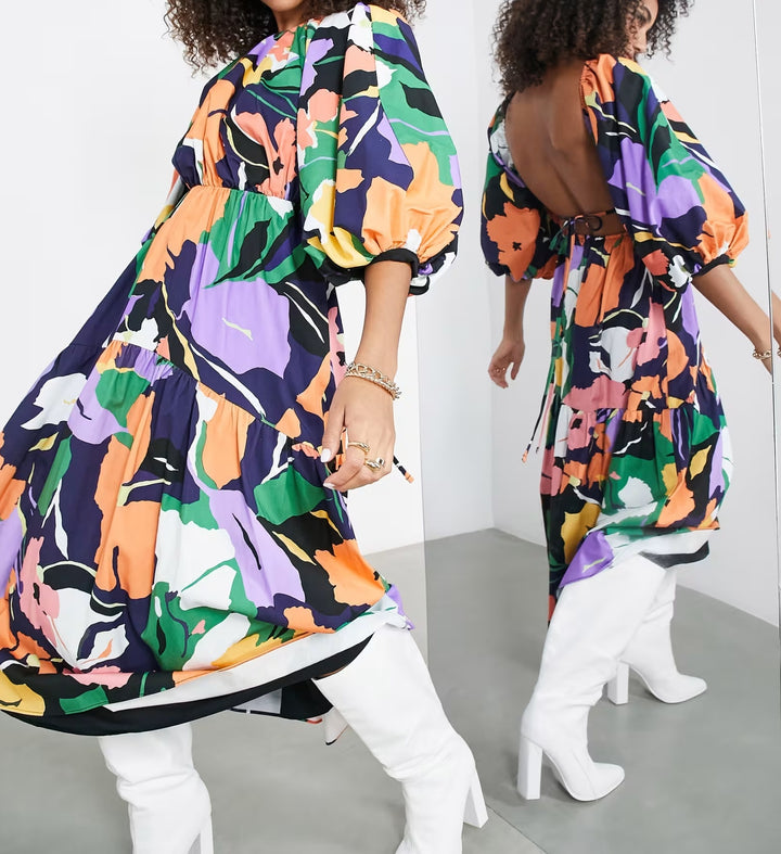 Rochie maxi Asos, mix culori