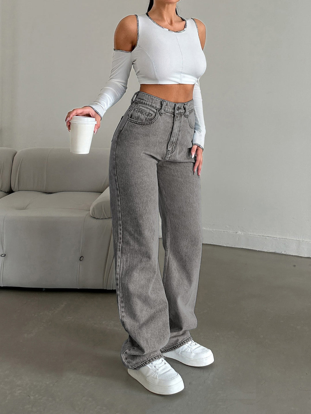 Jeans SHEIN, gri
