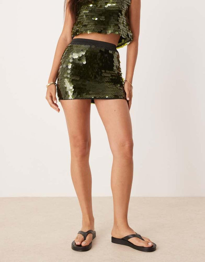 Fustă mini ASOS, verde