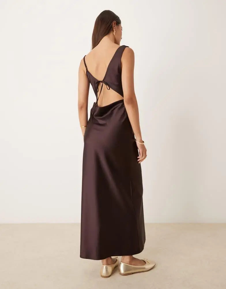 Rochie maxi  MISS SELFRIDGE, maro