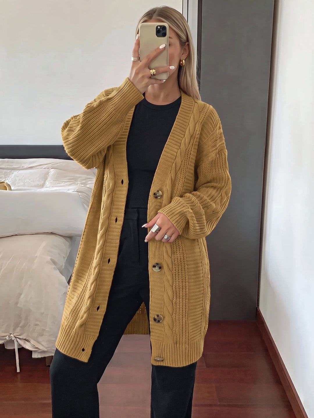 Cardigan SHEIN, galben