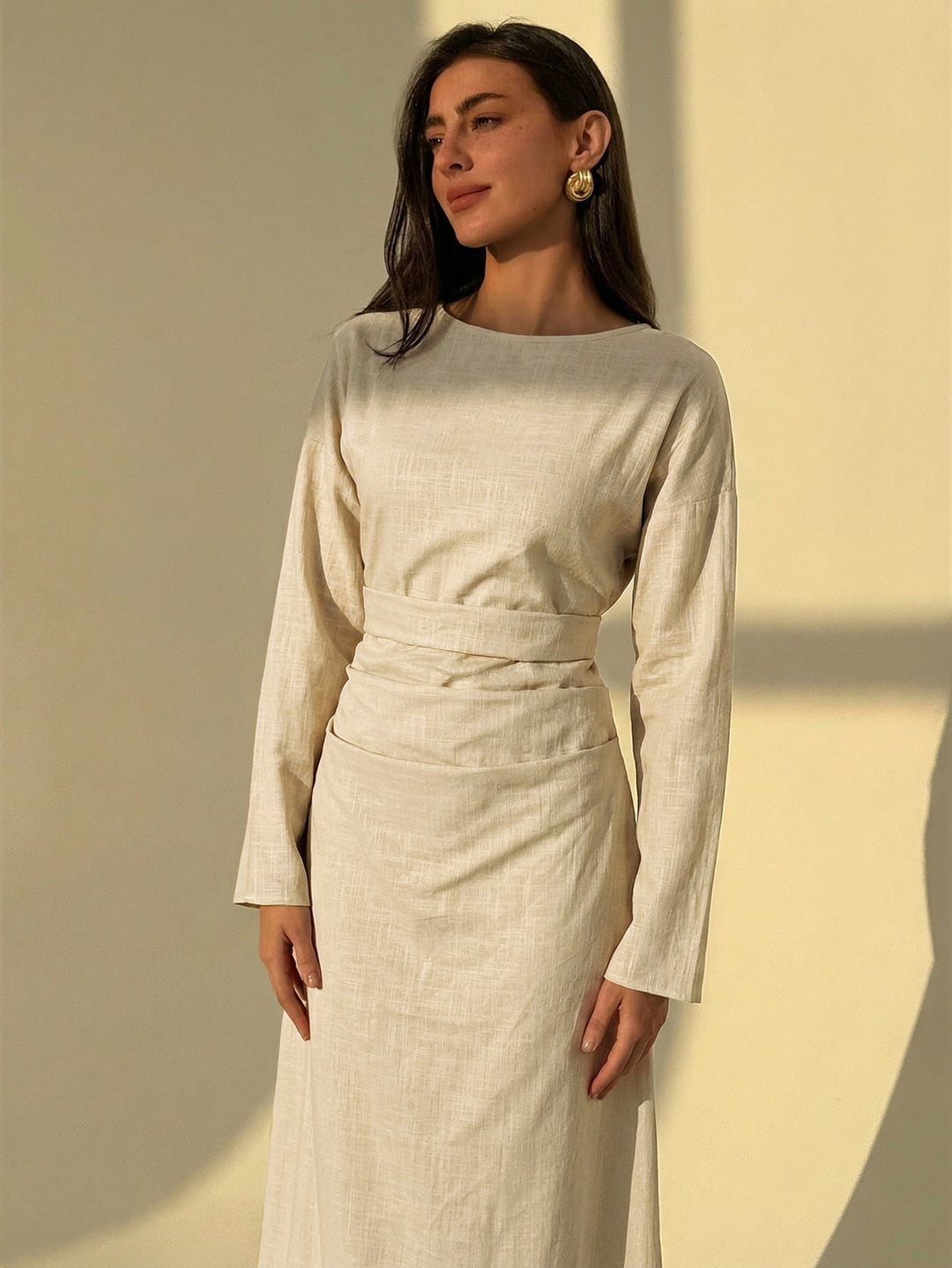 Rochie maxi SHEIN, bej