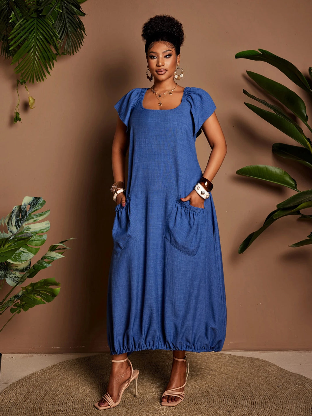 Rochie maxi SHEIN, albastru
