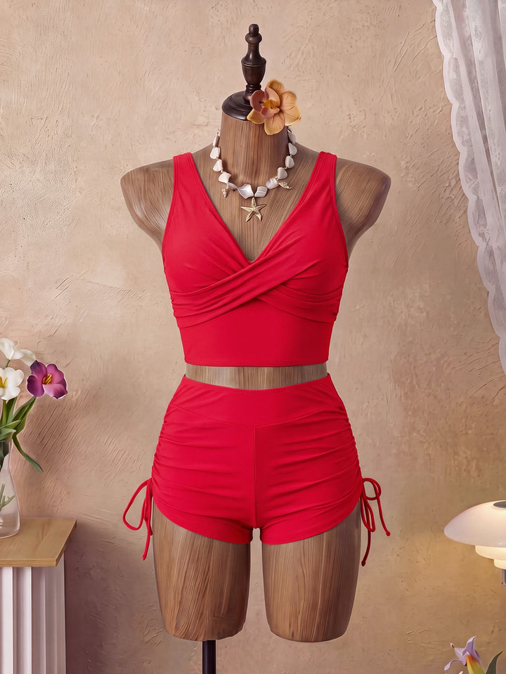 Set bikini SHEIN, roșu