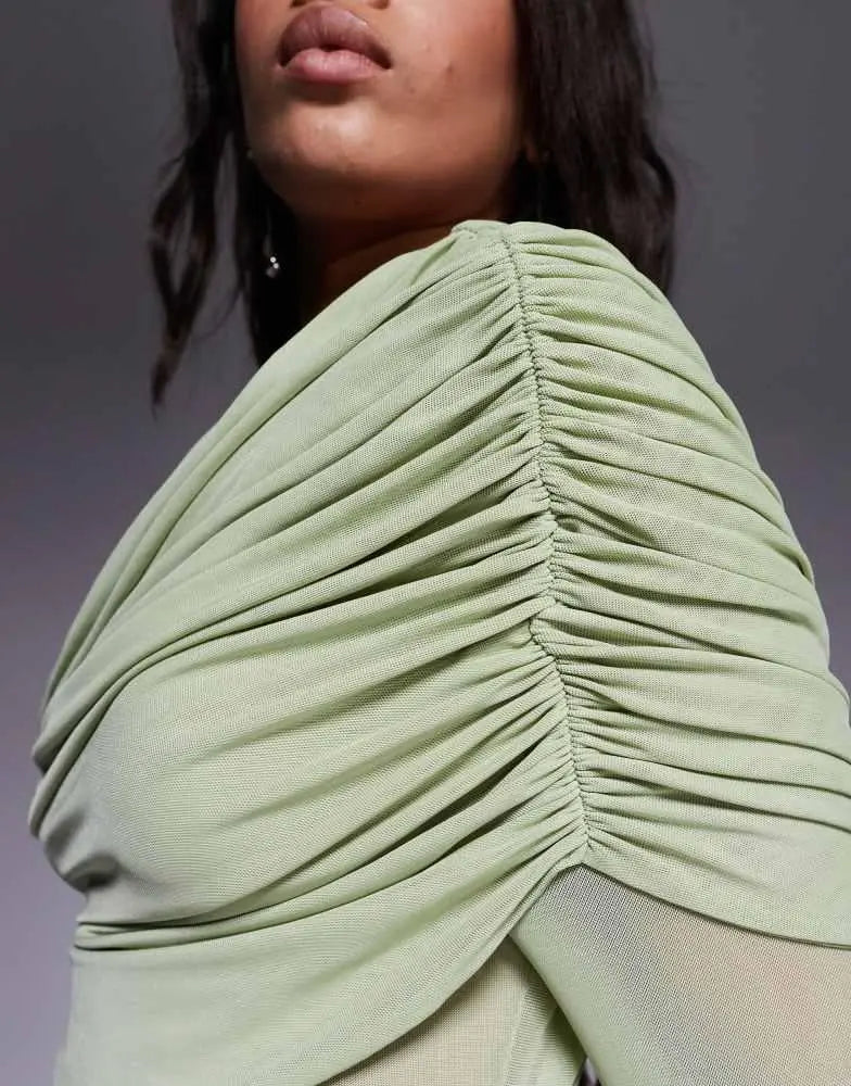 Rochie midi ASOS, verde