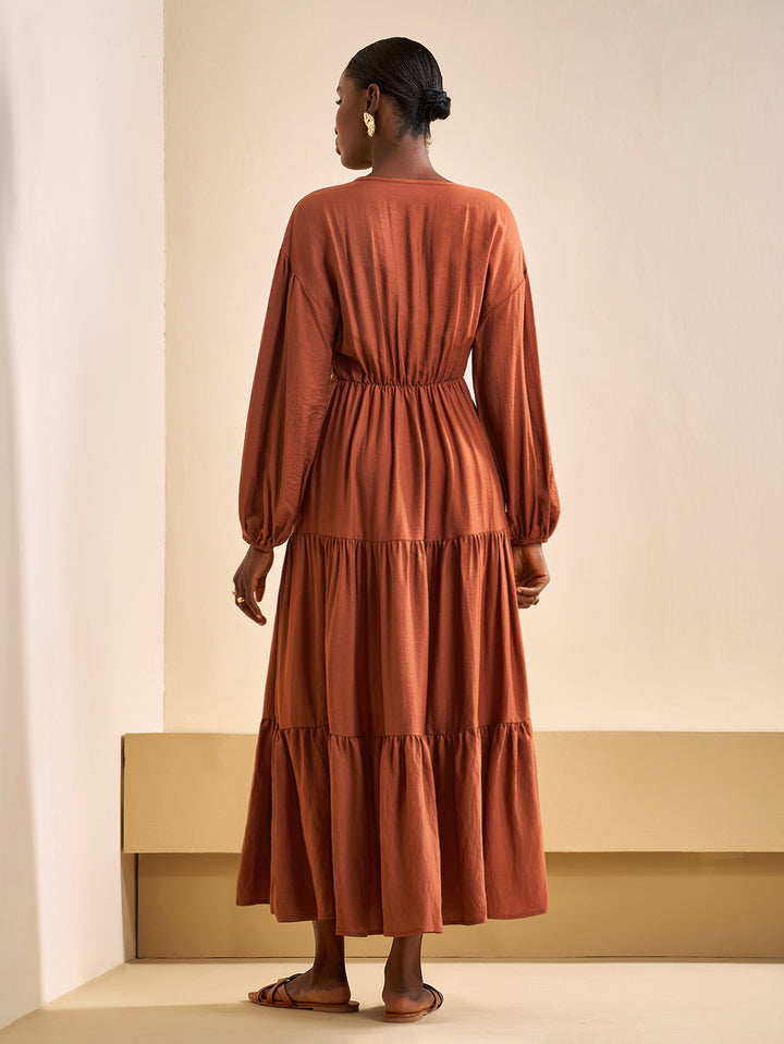Rochie maxi SHEIN, maro