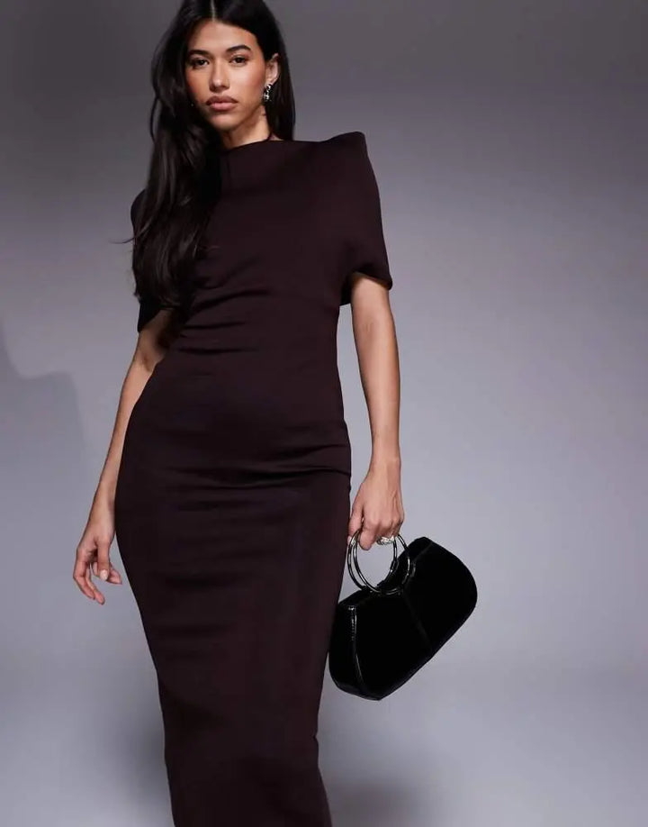 Rochie midi ASOS, maro