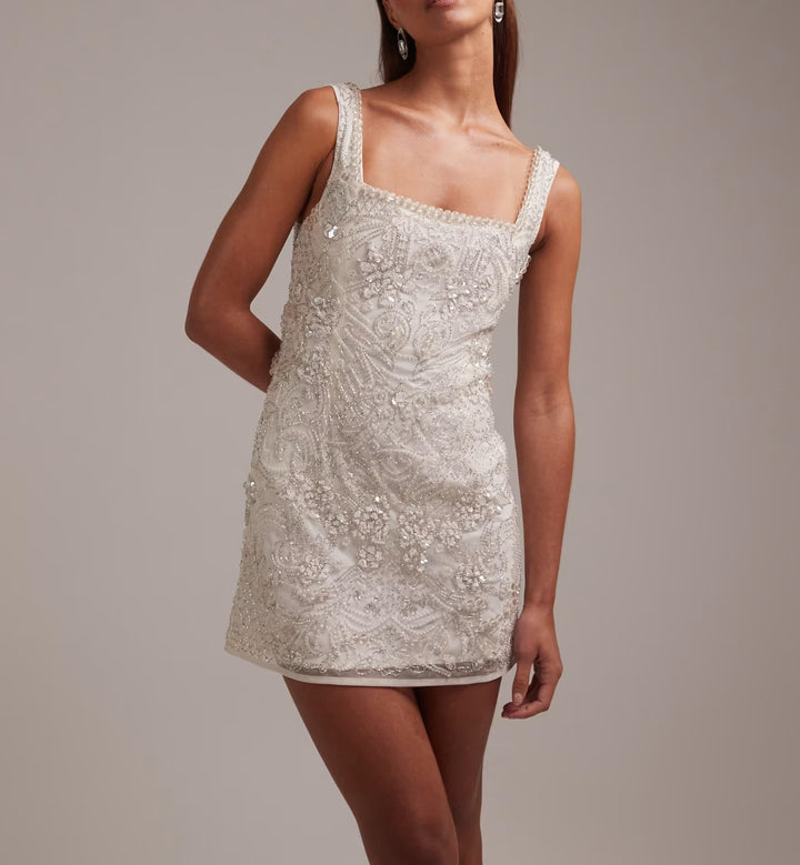 Rochie de ocazie Asos, crem