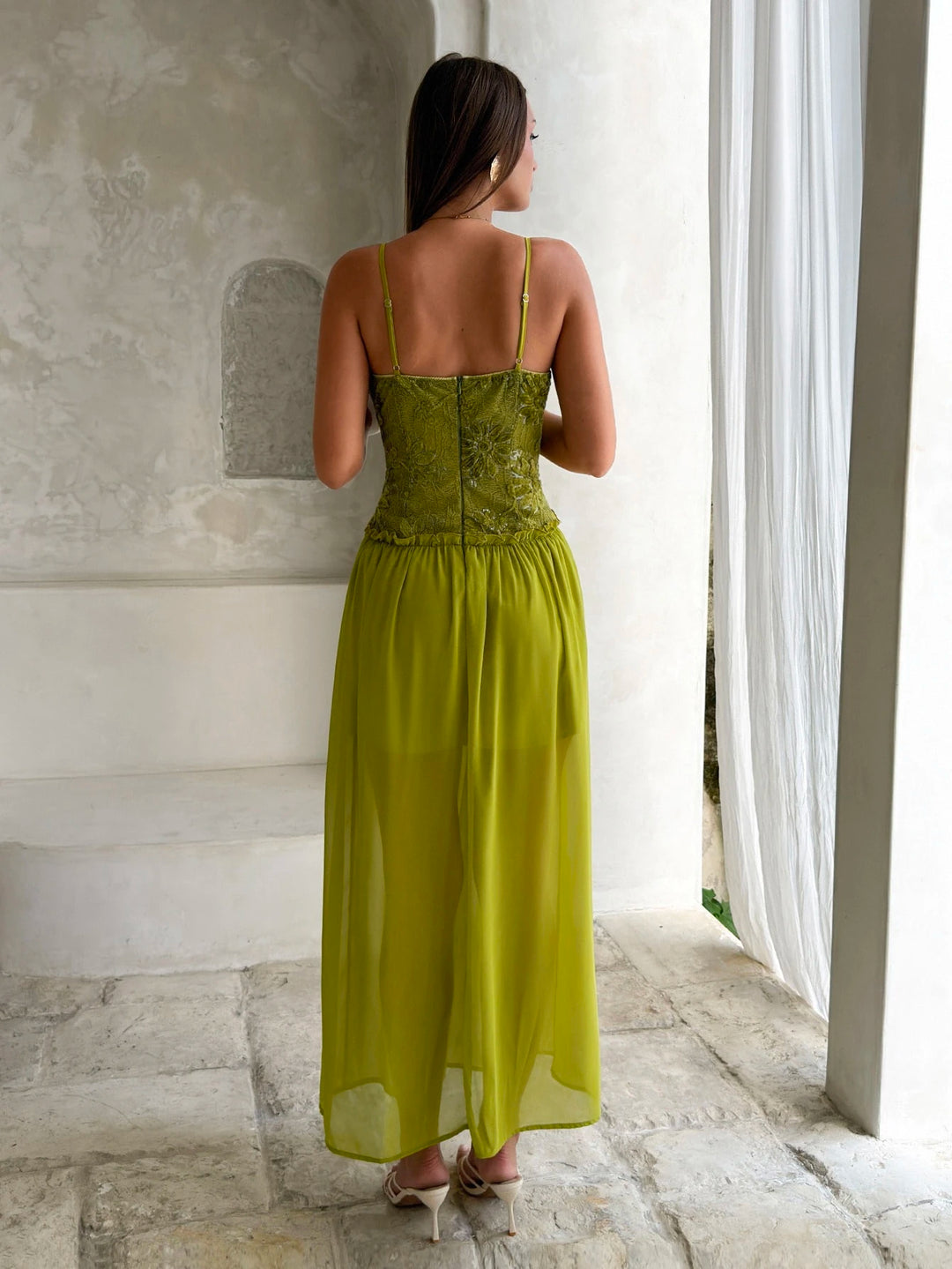 Rochie maxi SHEIN, verde