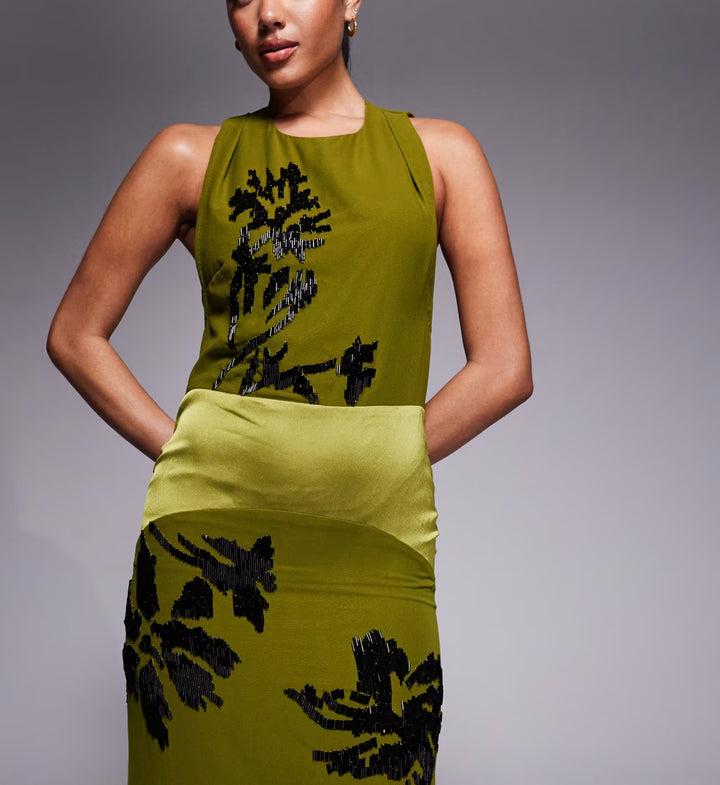Rochie de ocazie Asos, verde