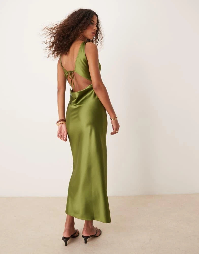 Rochie midi ASOS, verde