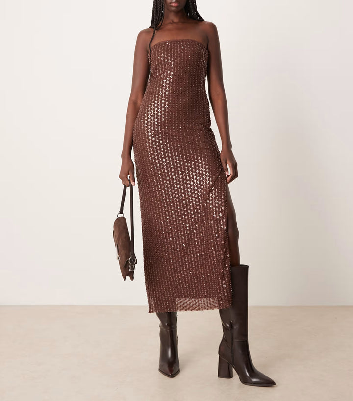 Rochie de ocazie Asos, maro
