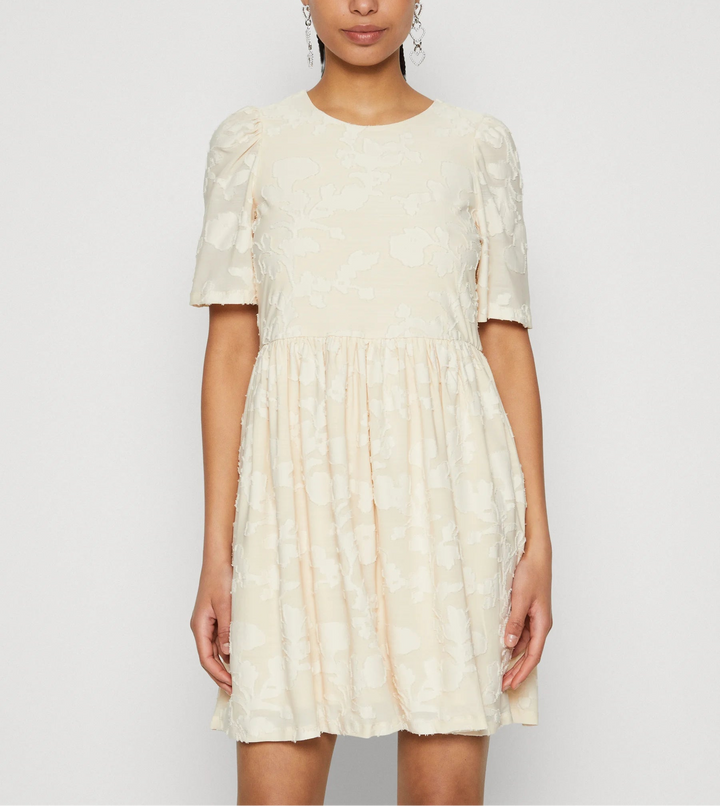 Rochie mini JDY, crem