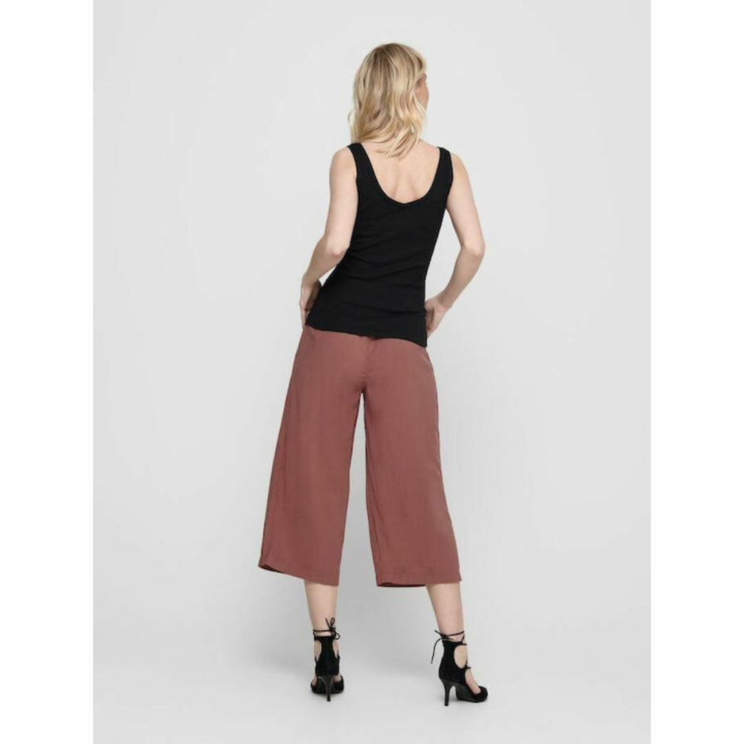 Pantaloni 3/4 ONLY,caramiziu