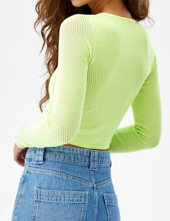 Bluză Casual Bershka, verde
