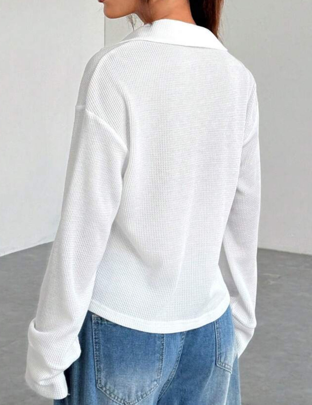 Shein blúz, fehér
