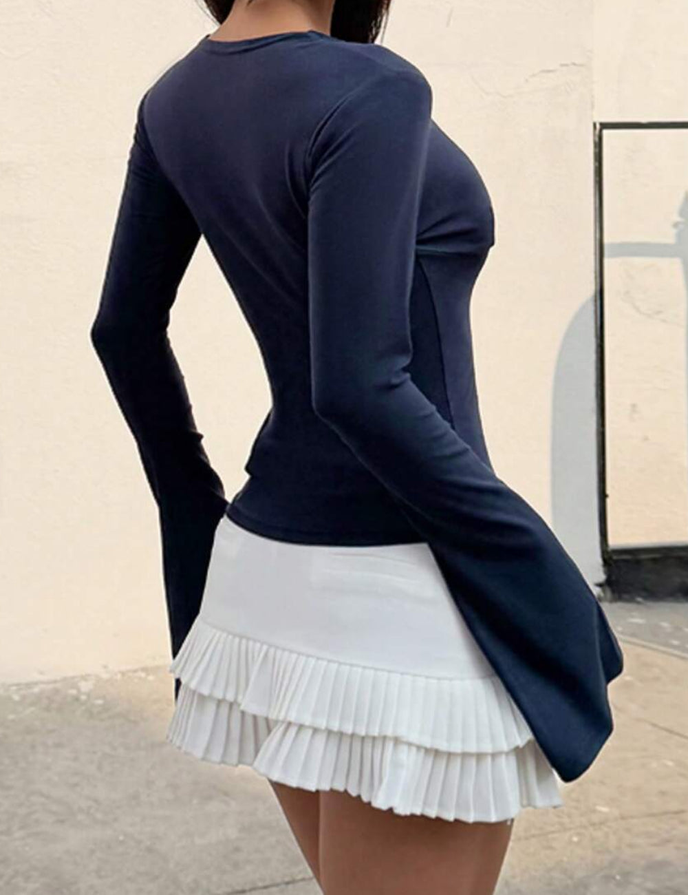 Shein blúz, kék
