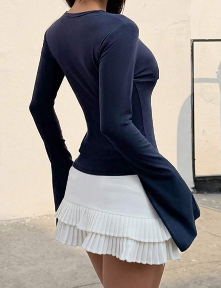 Shein blúz, kék