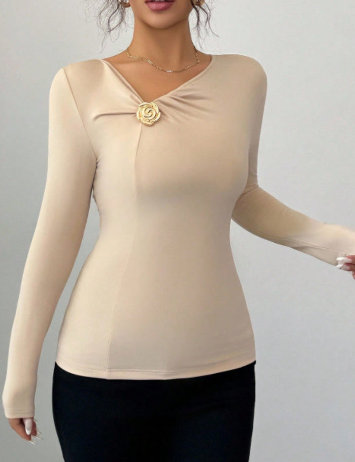 Shein top, beige