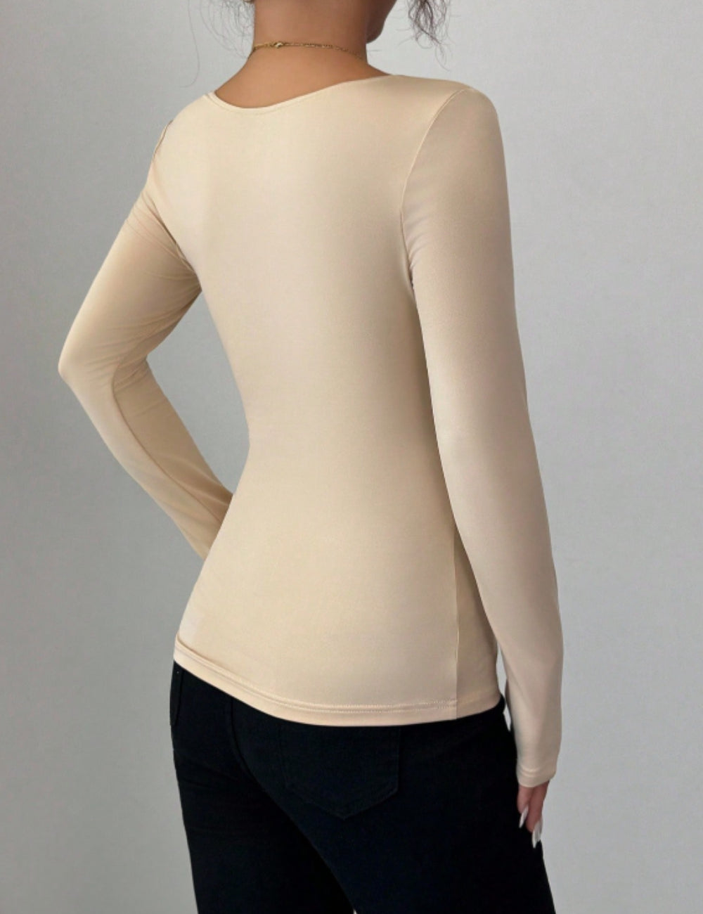 Shein top, beige