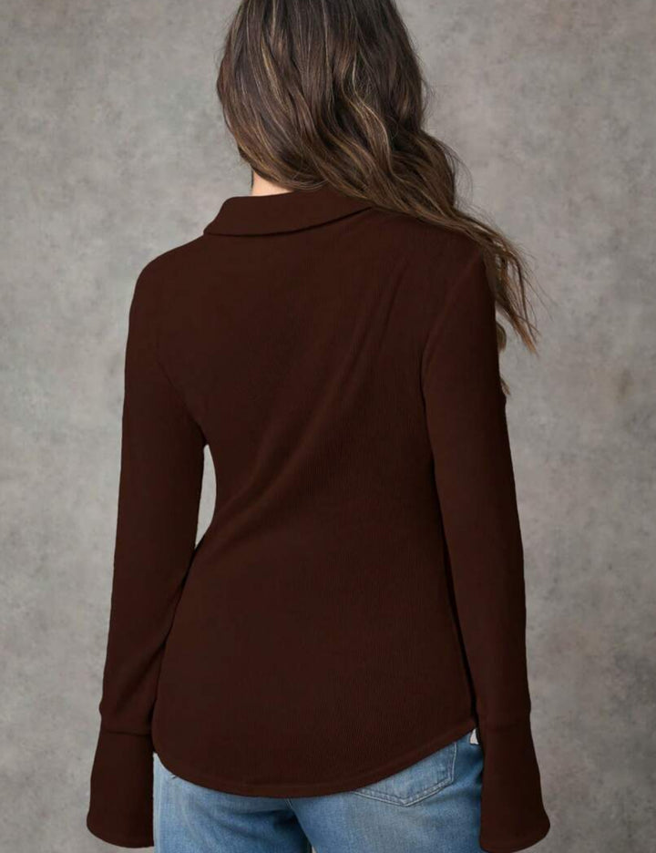 Shein blúz, barna