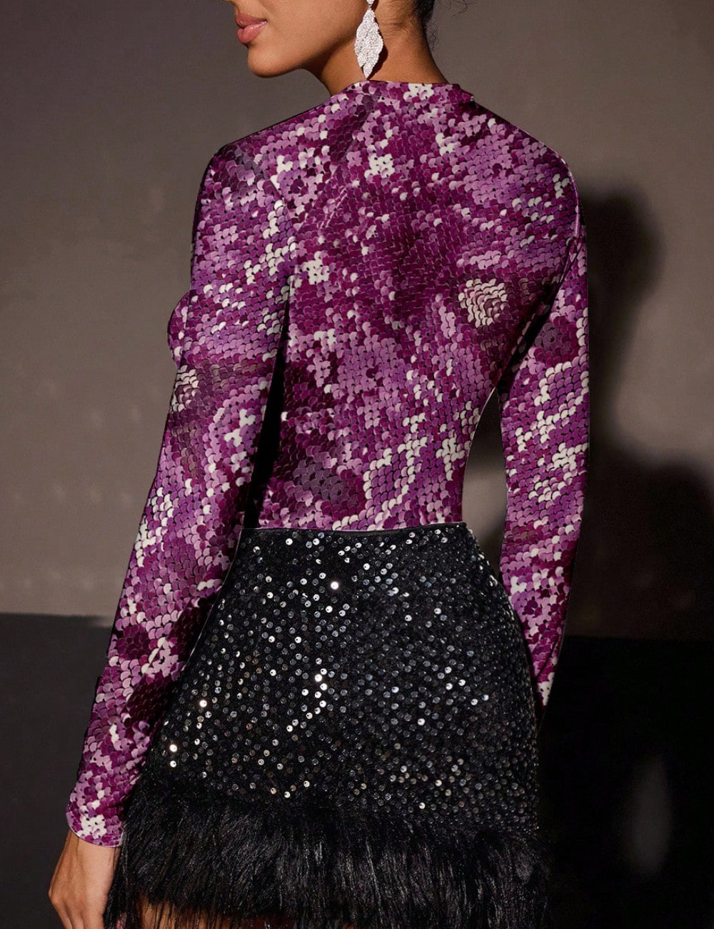 Shein blúz, lila
