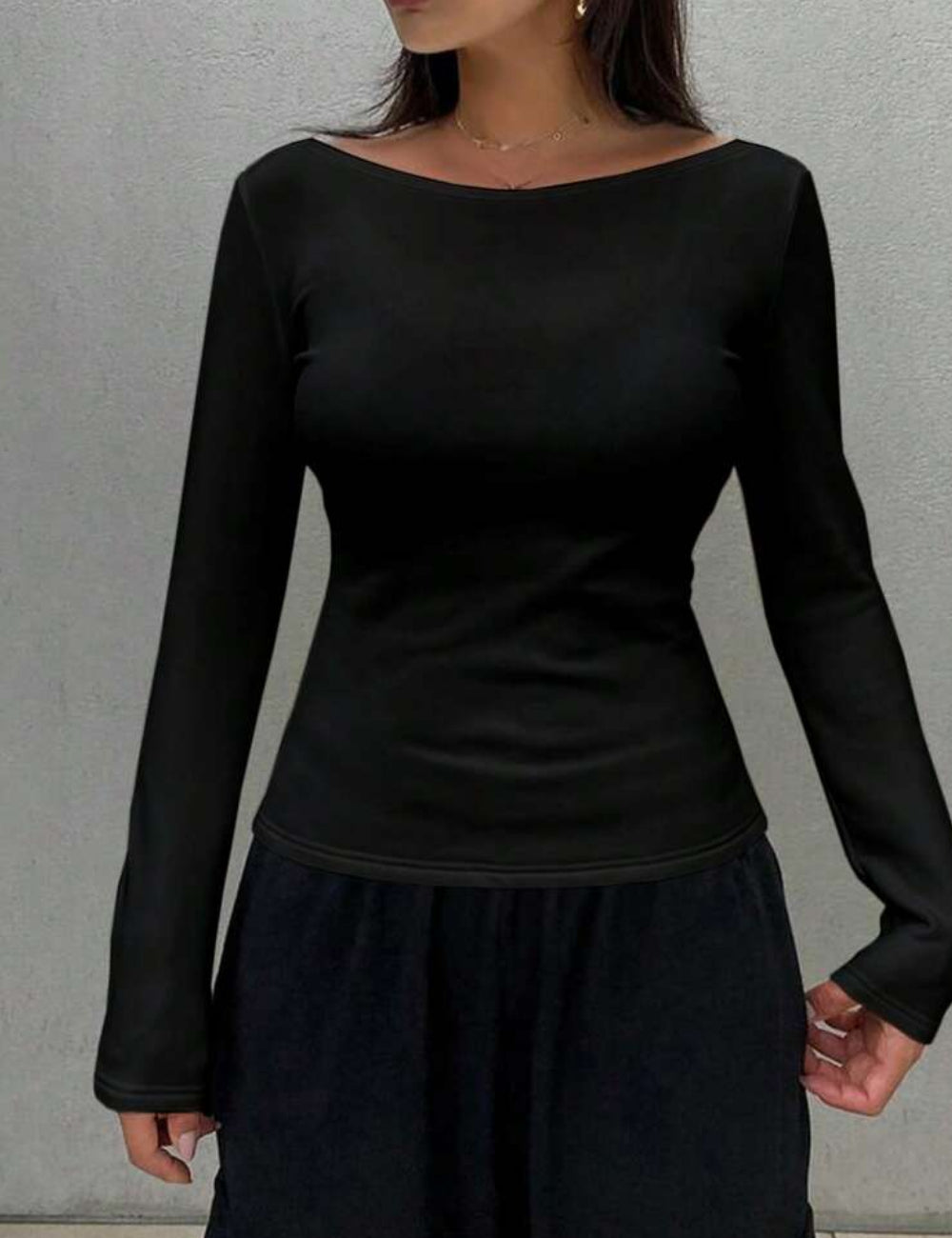 Shein blúz, fekete