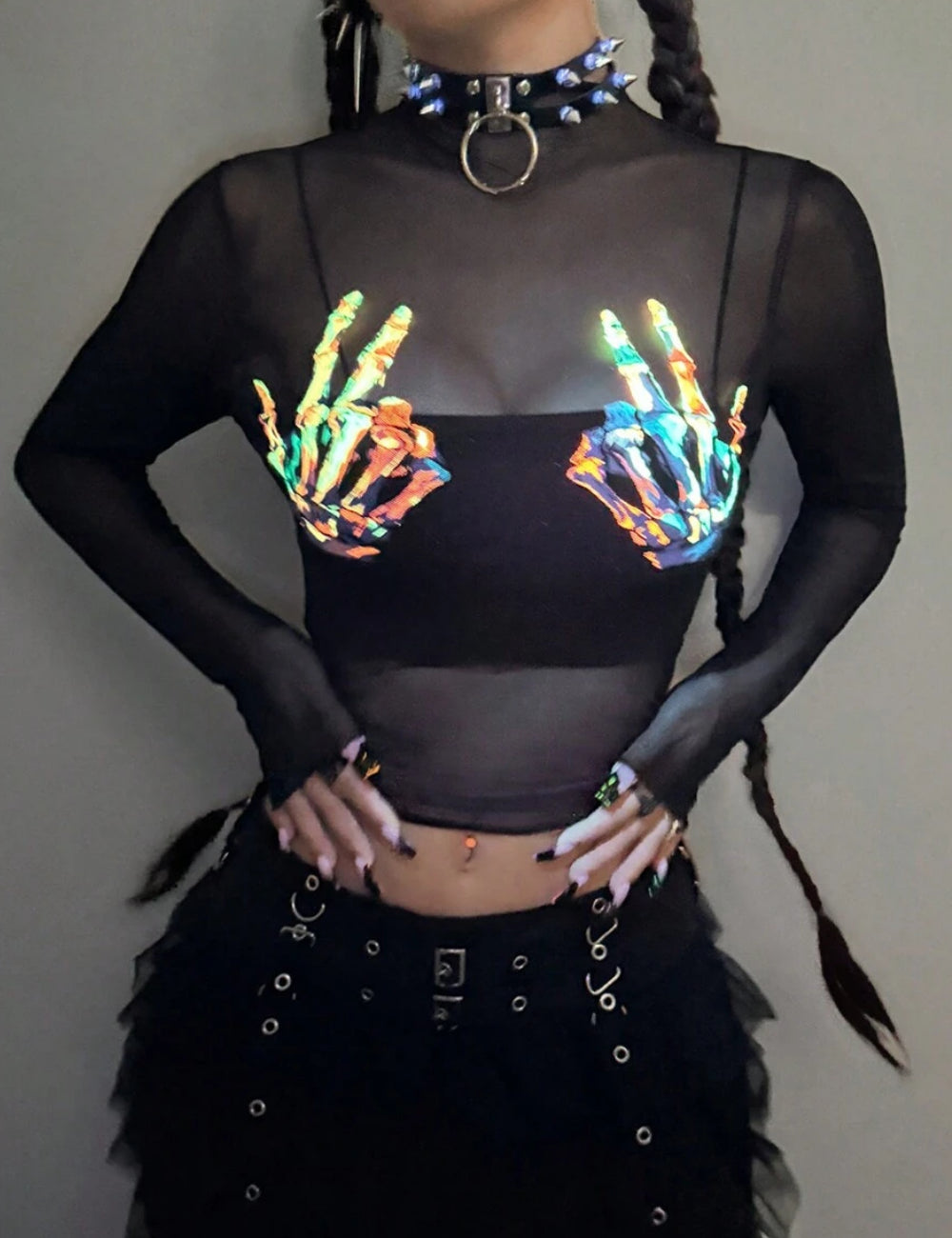 Shein blúz, fekete