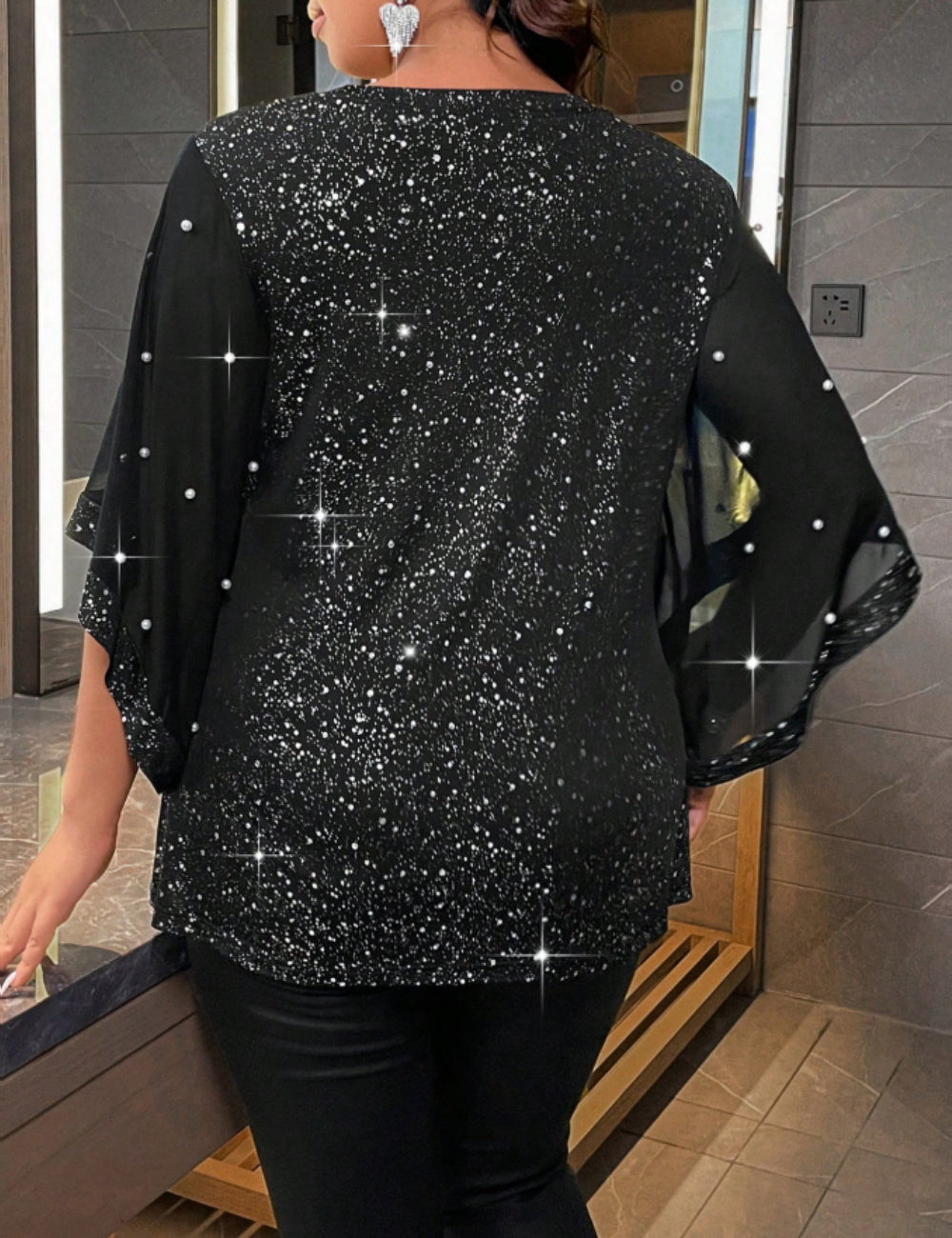 Bluză Shein Curve+, negru