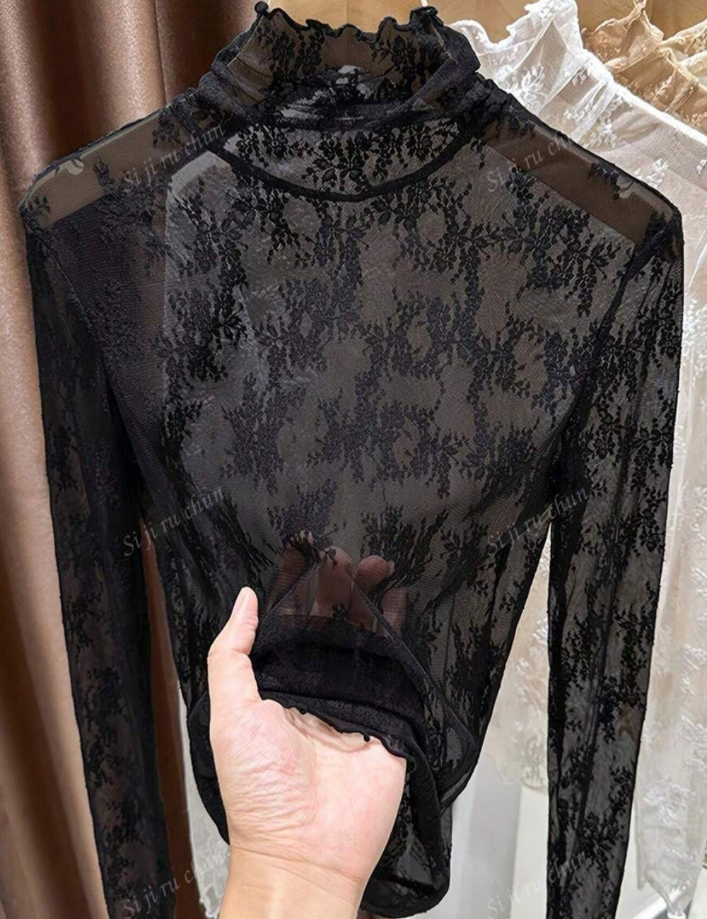 Shein blúz, fekete