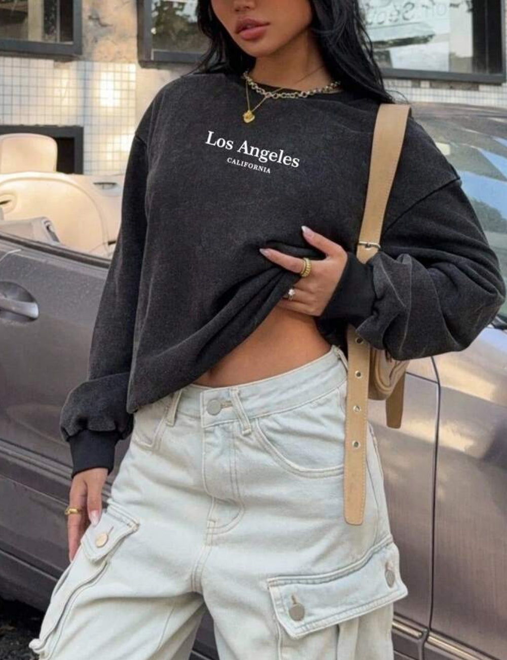 Shein blúz, fekete