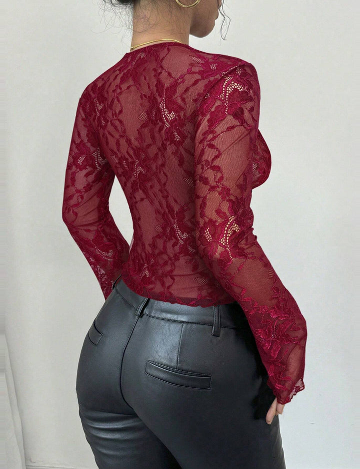 Shein blúz, piros