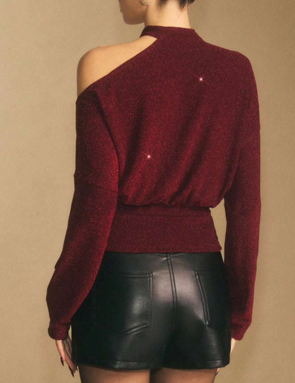Shein blúz, piros