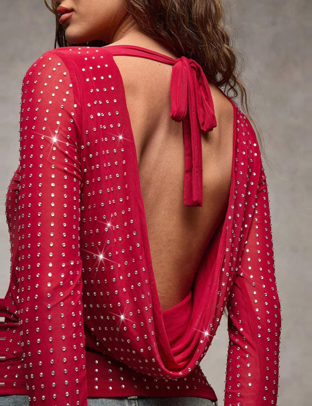 Shein top, burgundy