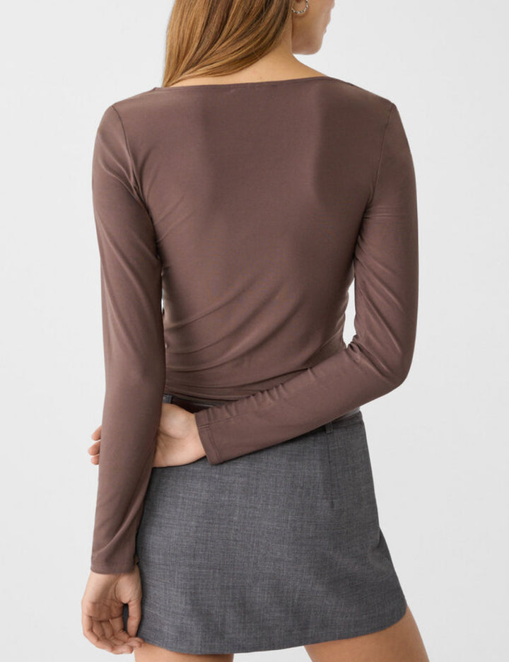 Bluză Stradivarius, maro