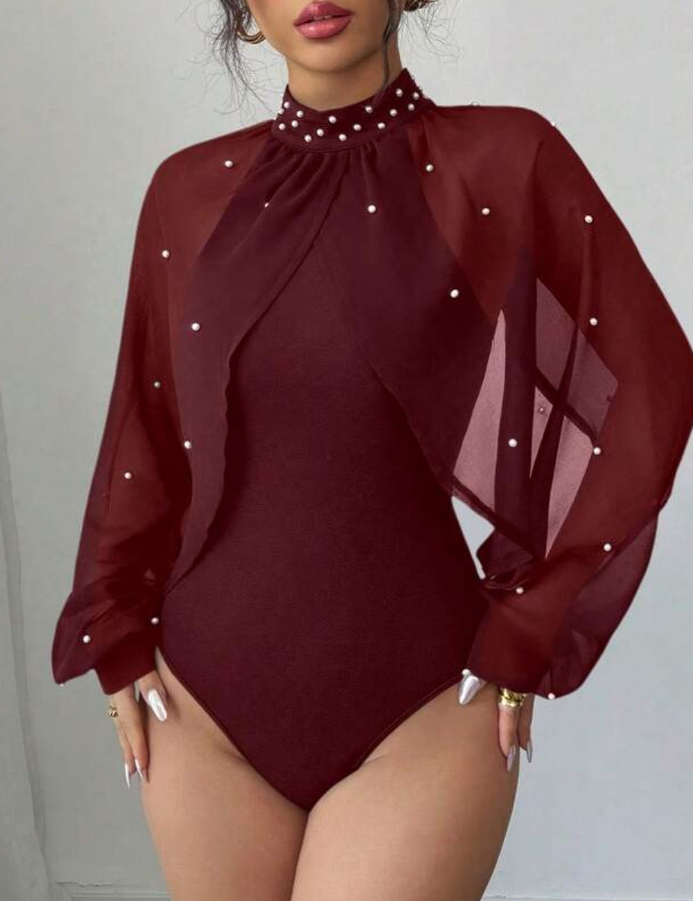Body Típusú Ing Shein, Bordó