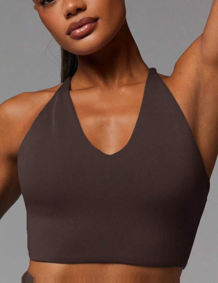 Bustieră sport Shein, maro