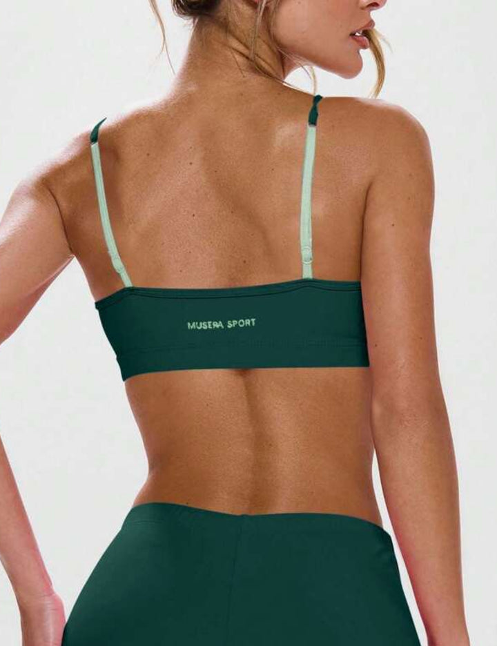 Bustieră sport Shein, verde