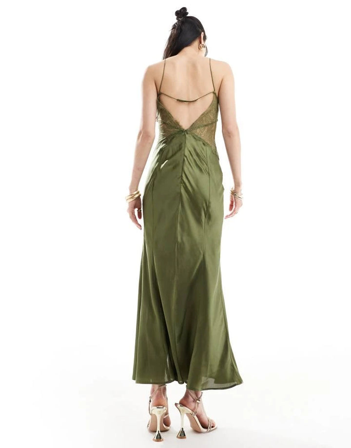 Rochie midi ASOS, verde