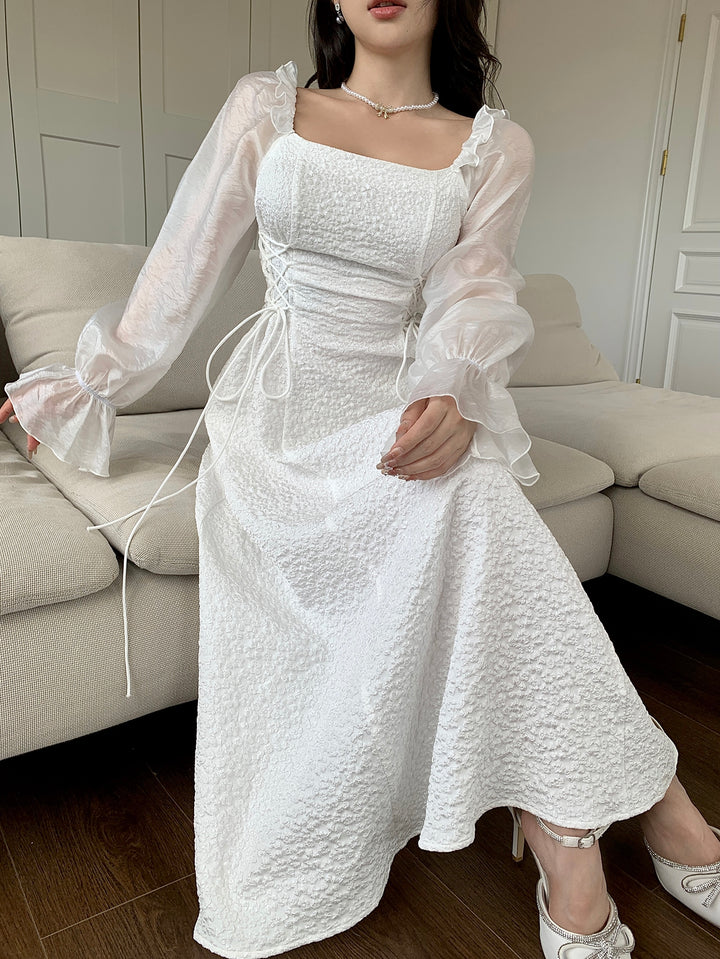 Rochie midi SHEIN, alb