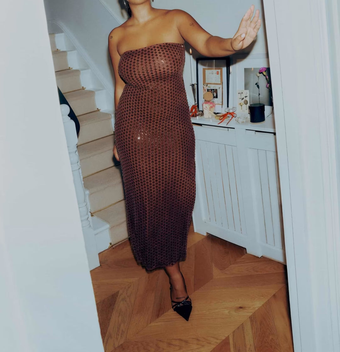 Rochie de ocazie Asos, maro