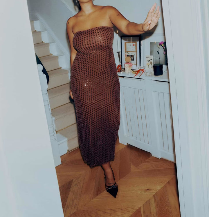 Rochie de ocazie Asos, maro
