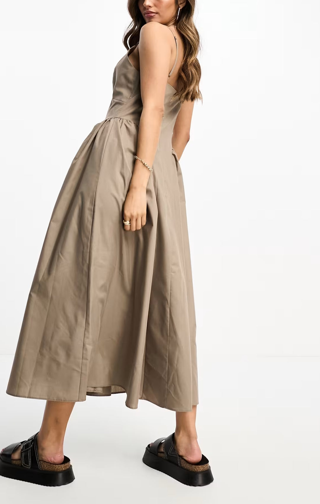 Rochie midi ASOS, maro