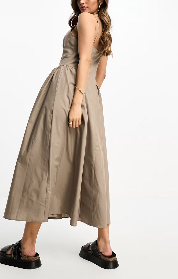 Rochie midi ASOS, maro