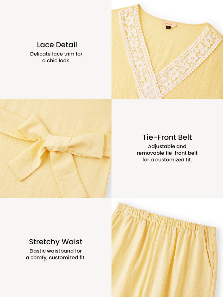 Set pijamale SHEIN, galben