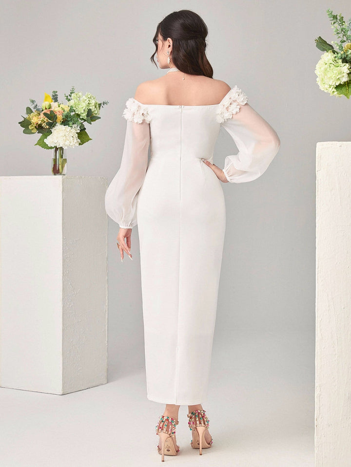 Rochie maxi SHEIN, alb