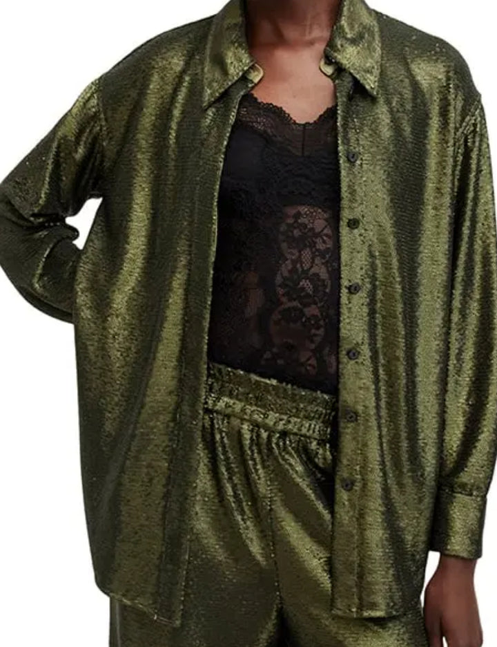 Cămașă Allsaints, verde